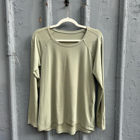 Lululemon Sage green Long Sleeve tee, size 10