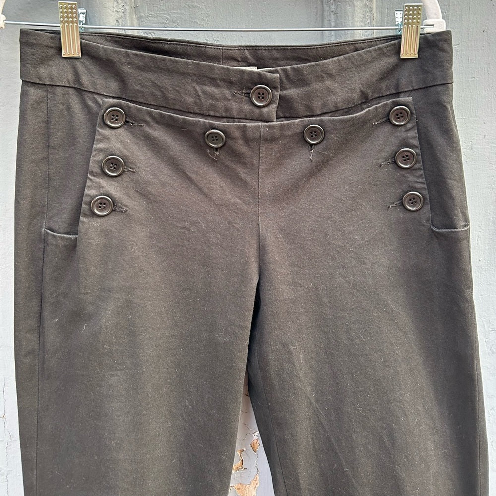 Holt Renfrew Cotton High-waist Sailor Pants, size 8