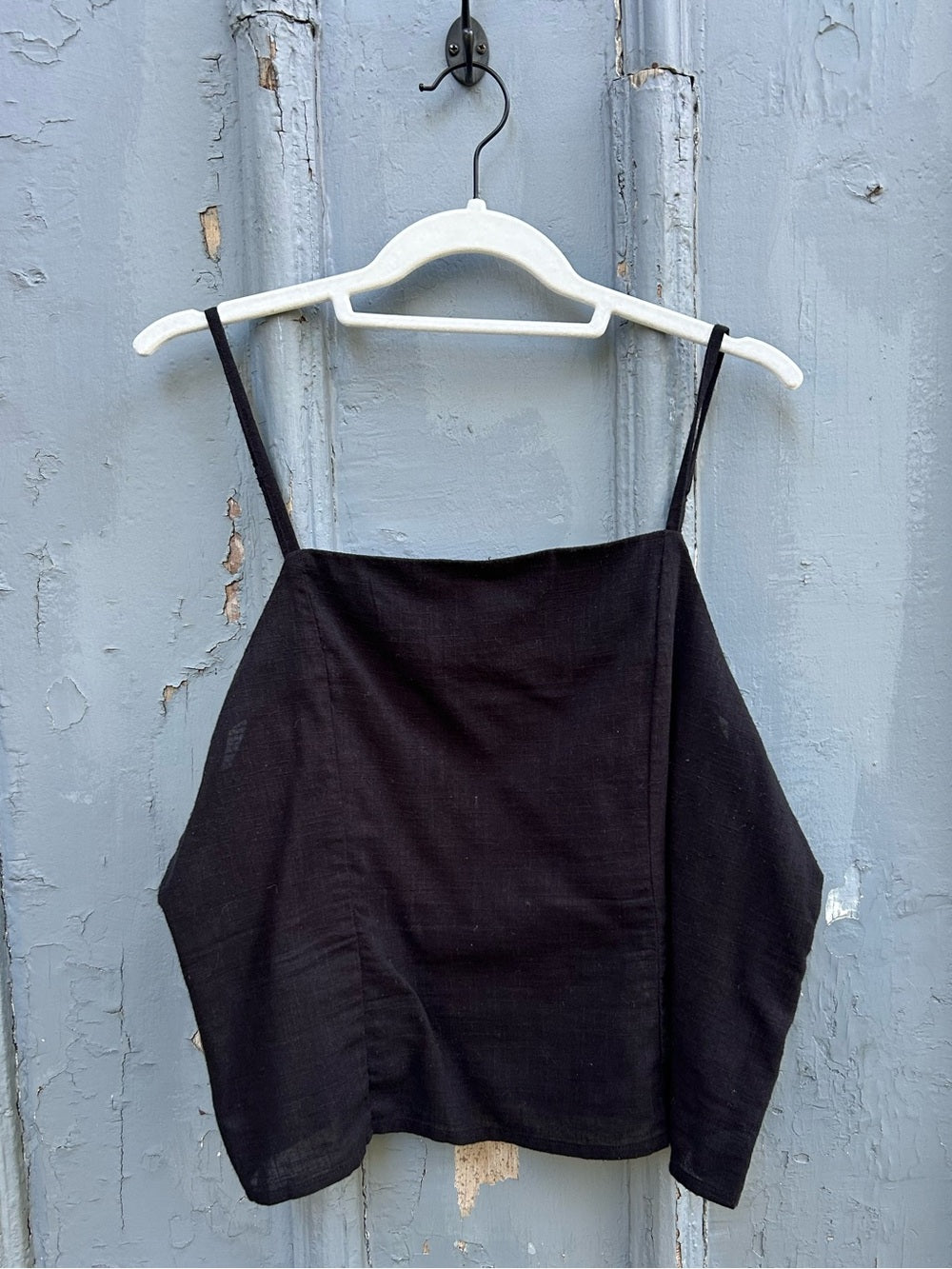 Able black cotton lyocell tank, size XL