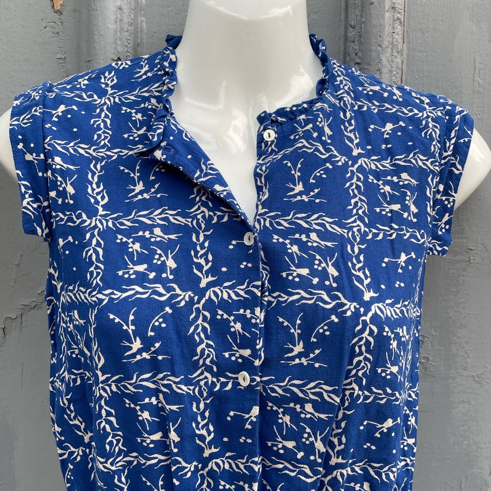 & Other Stories Cotton Patterned Blouse, size 4