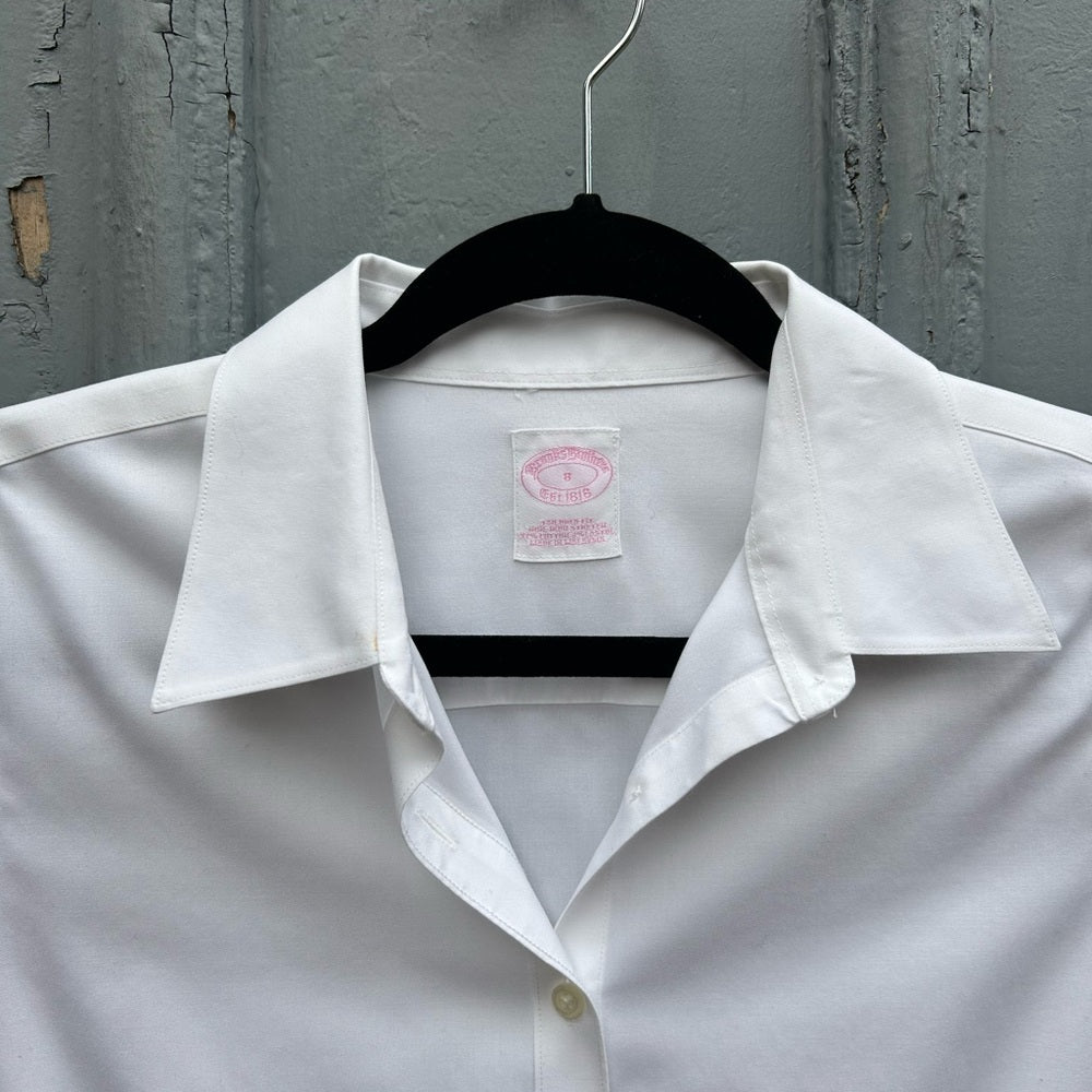 Brooks Brothers Slim Fit White Cotton Shirt, BNWT (a couple marks), size 8
