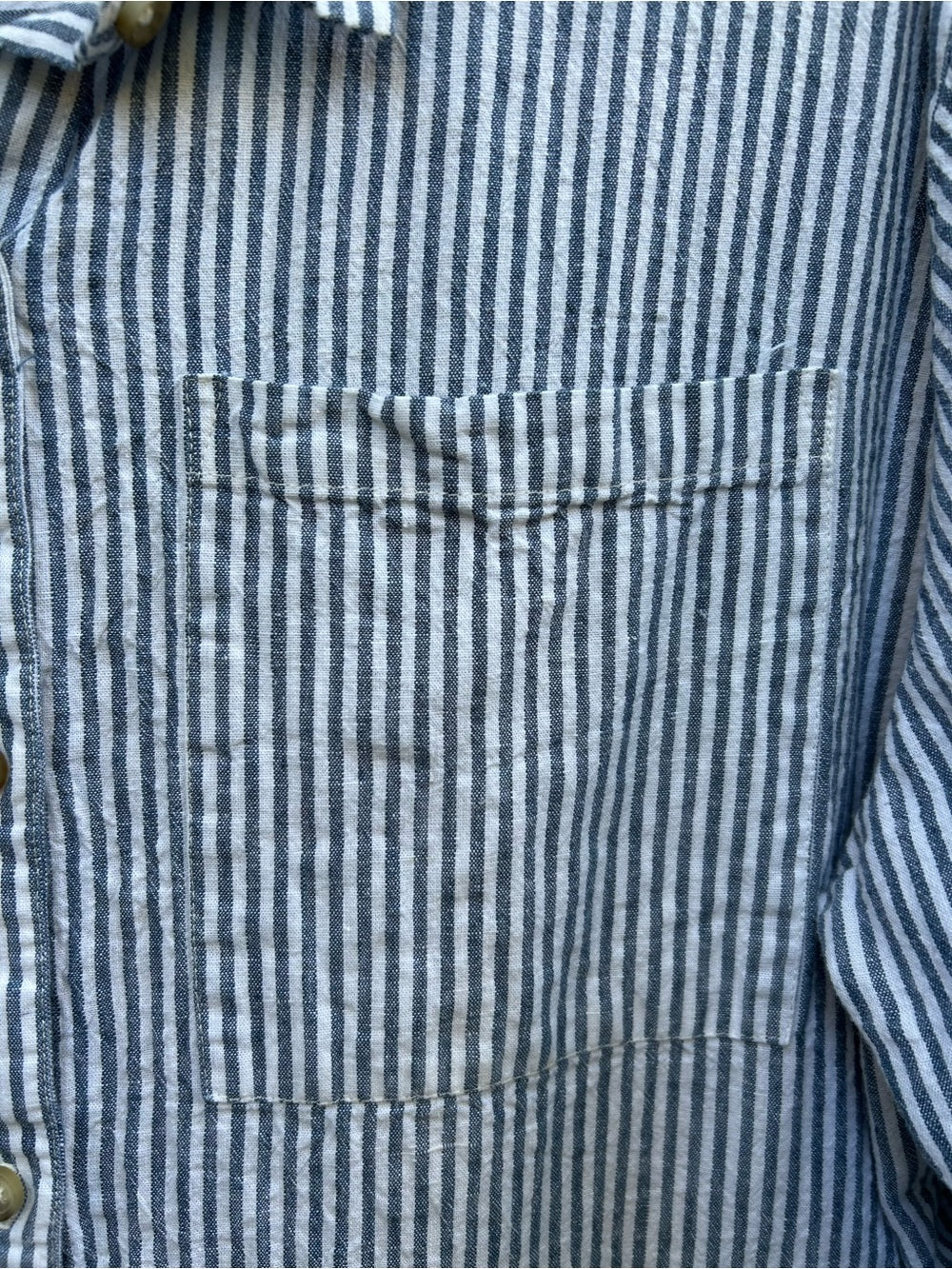 FIG blue & White striped button down, size XL