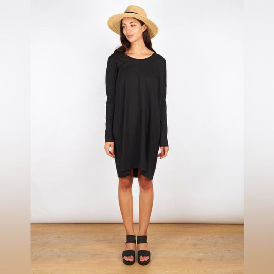 Kowtow Building Blocks Black Organic Cotton Dress, size Small