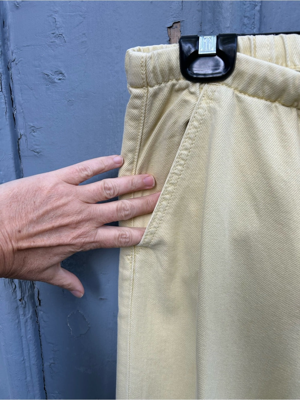 Gap Yellow Denim Cuffed Tie Waist Pants, BNWT, size M