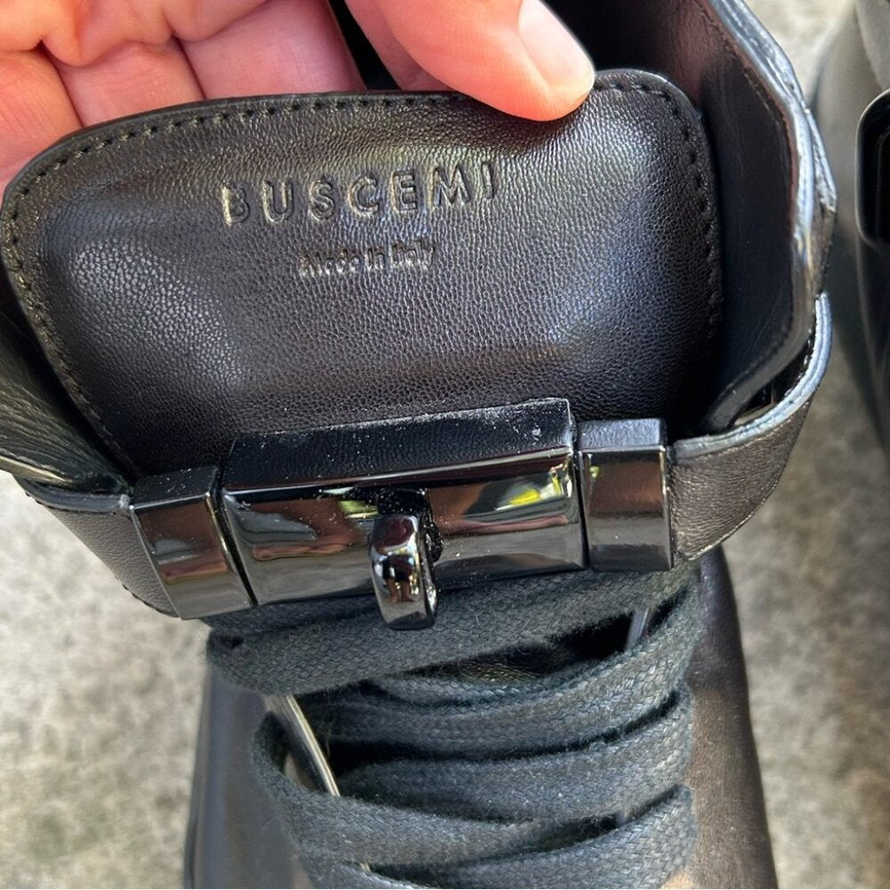 Buscemi Matte Black 100mm sneakers, size 41