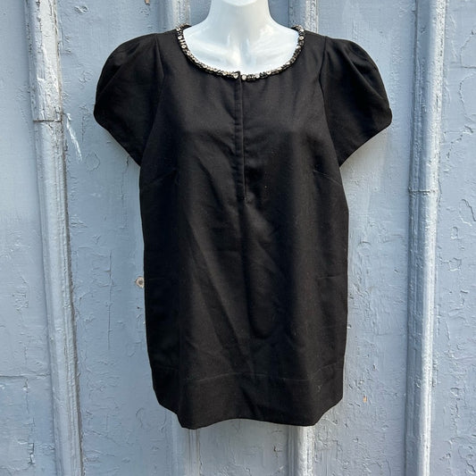 Robert Rodriguez Black Wool Short Sleeve Top 8