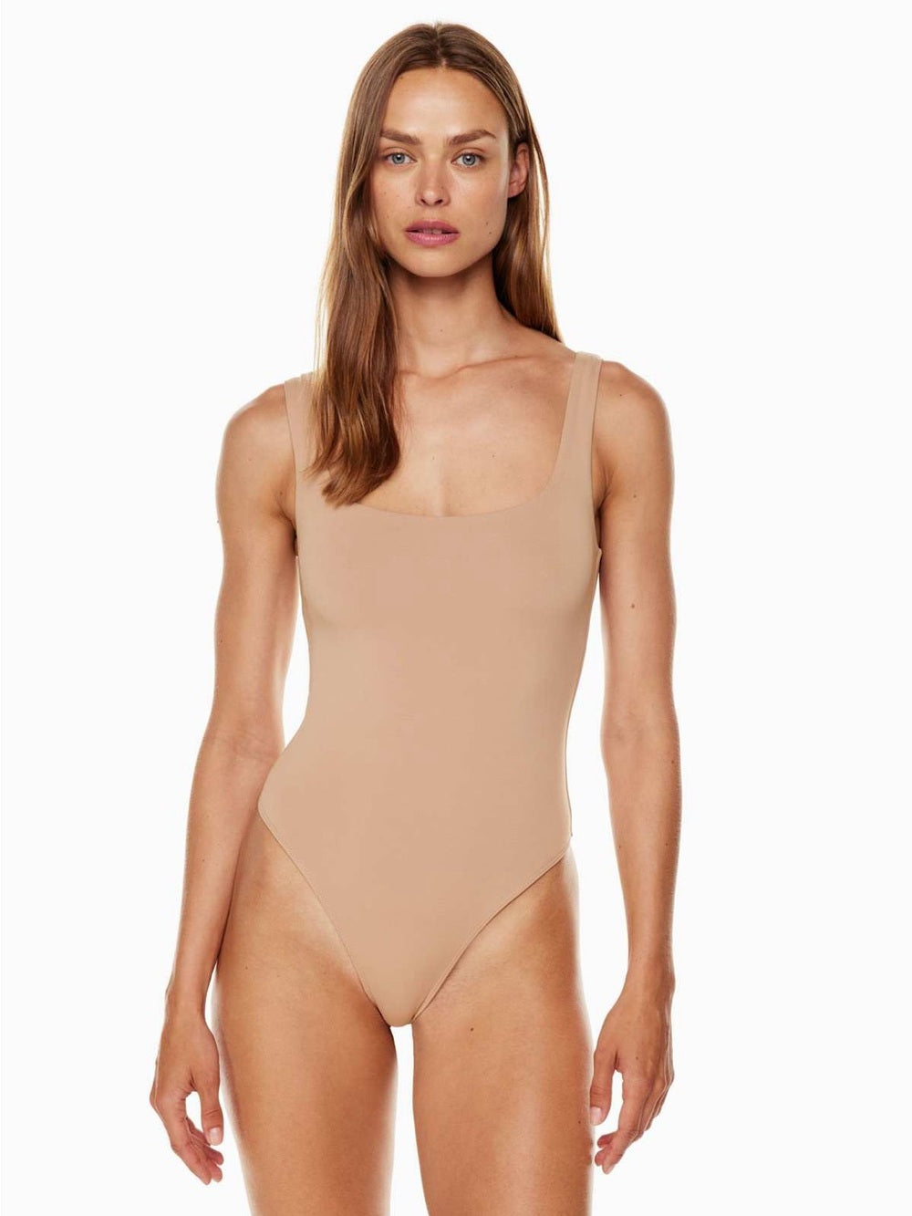 Babaton Taupe contour bodysuit, size M