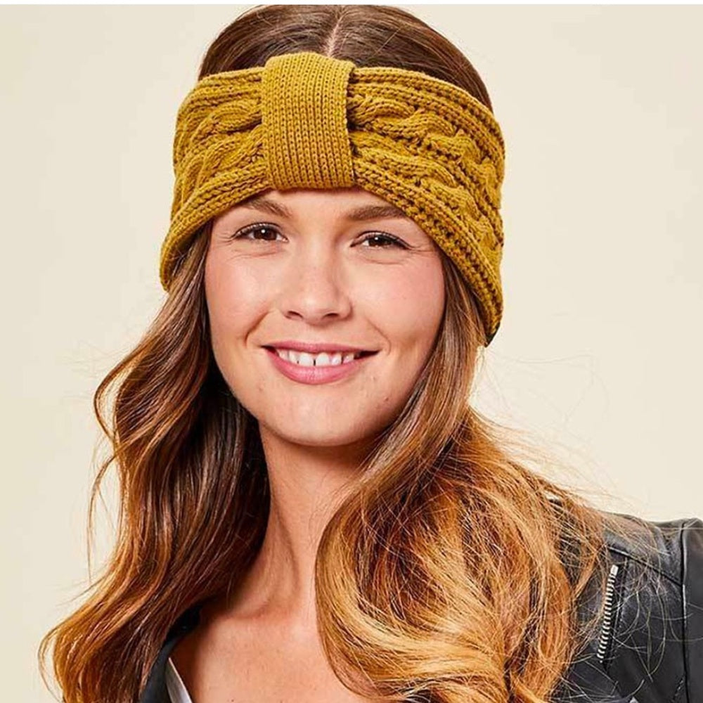 This is J Reversible knit headband, One Size