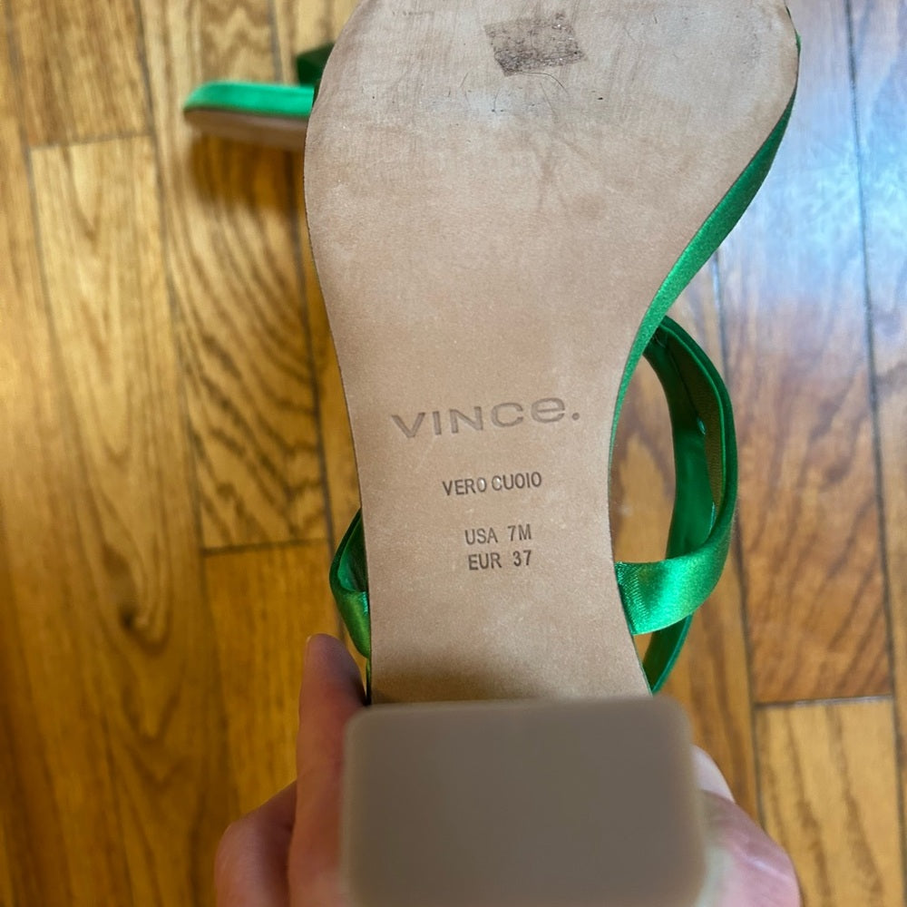 Vince "Luella" satin sandals size 7