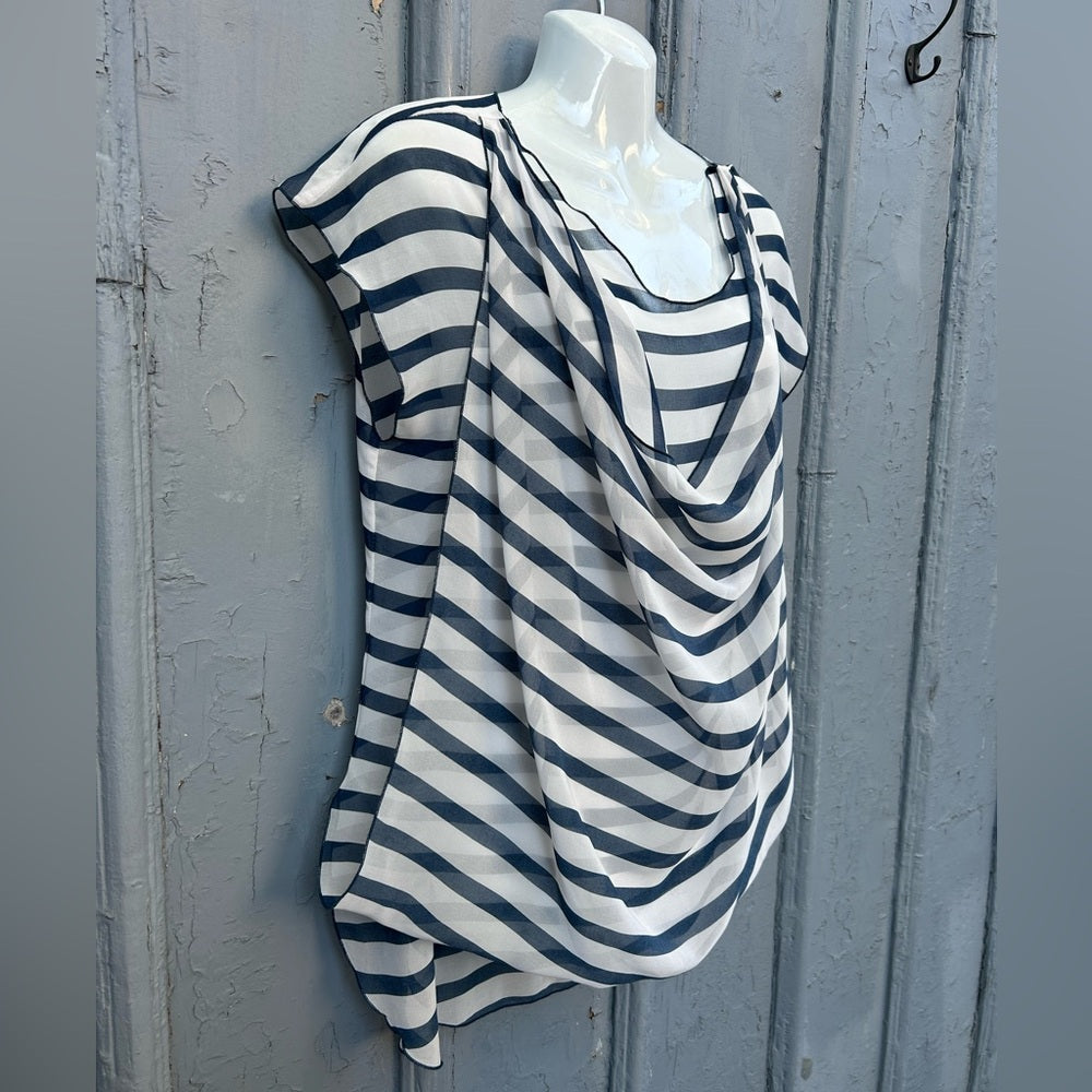 Willowmore striped sheer blouse, Approx M
