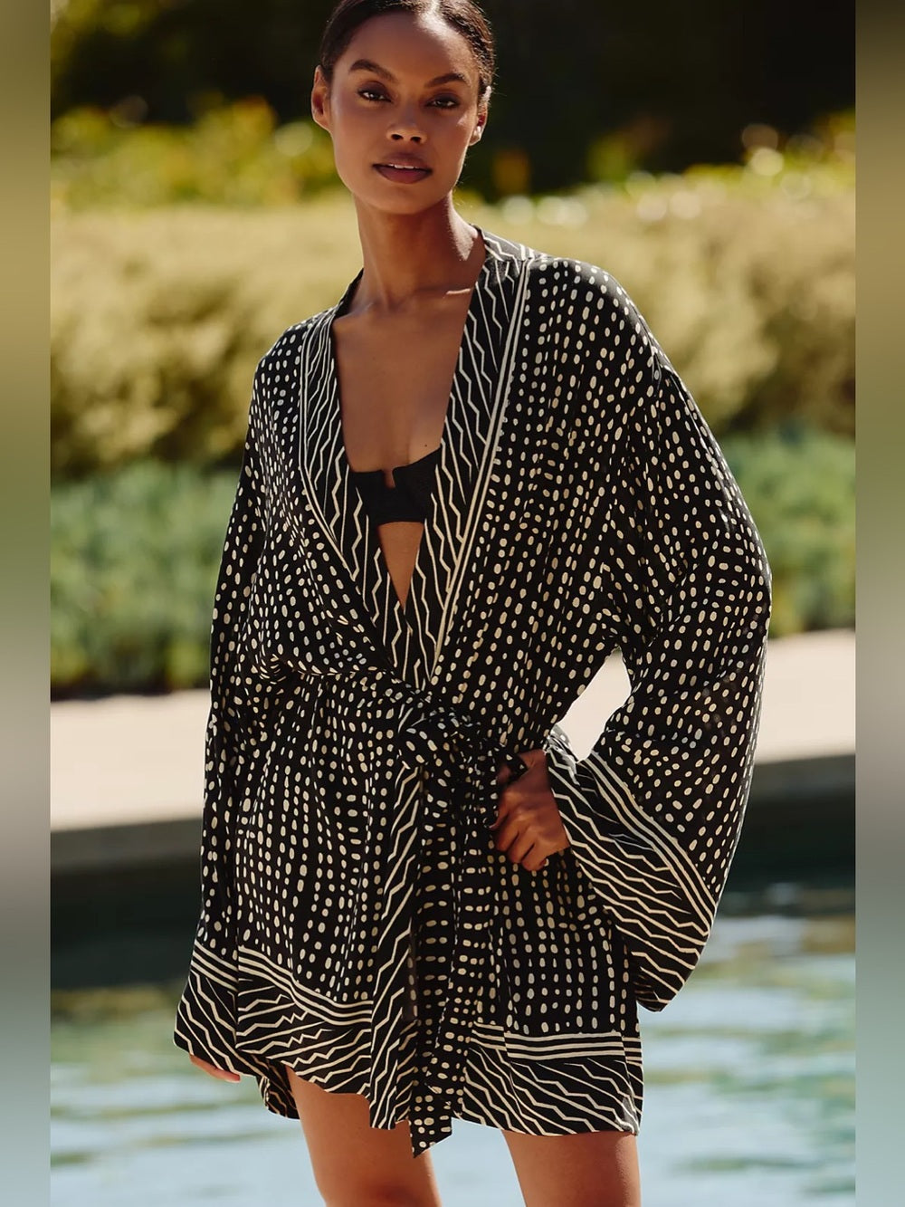Anthropologie Bel Kazan Geometric kimono, OS