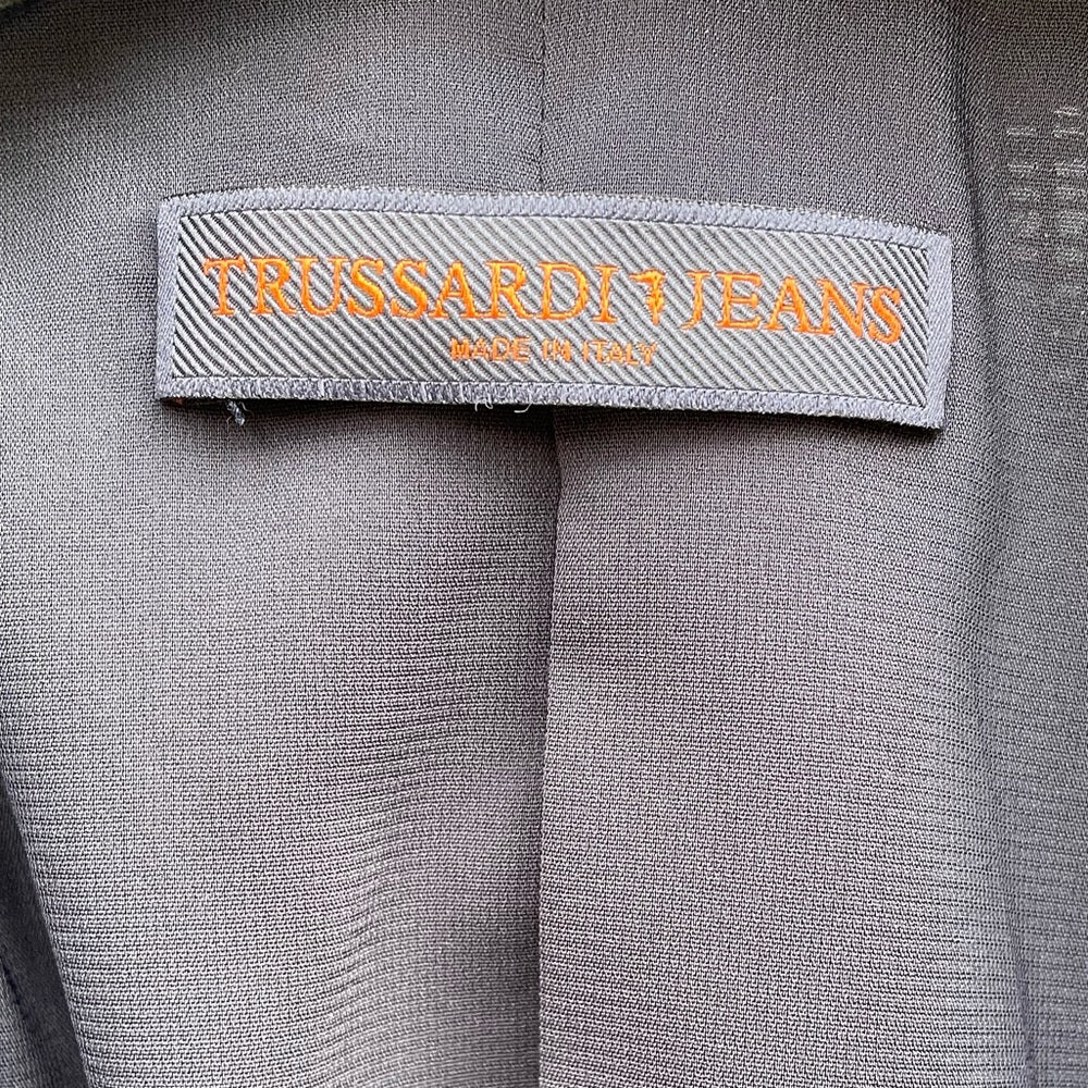 Trussardi lace overlay navy blazer, size it 40