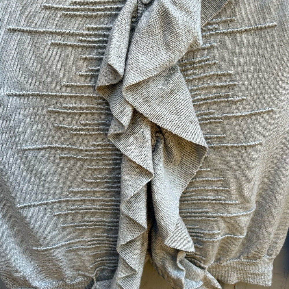 Red Valentino blue ruffle front sweater, size approx Small