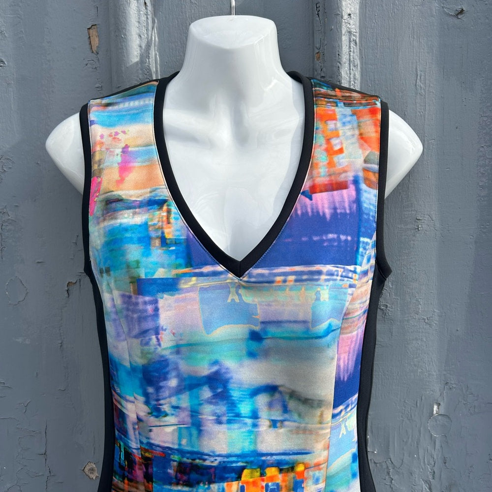 Marc Cain Neon Shift Dress, size N2 (US6)