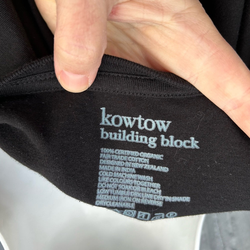 Kowtow Building Blocks Black Organic Cotton Dress, size Small