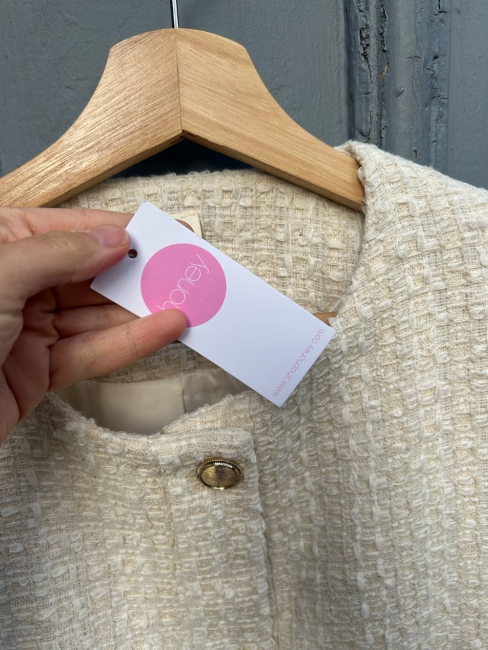 Aaron & Amber Tweed Bomber Jacket, BNWT, size Large