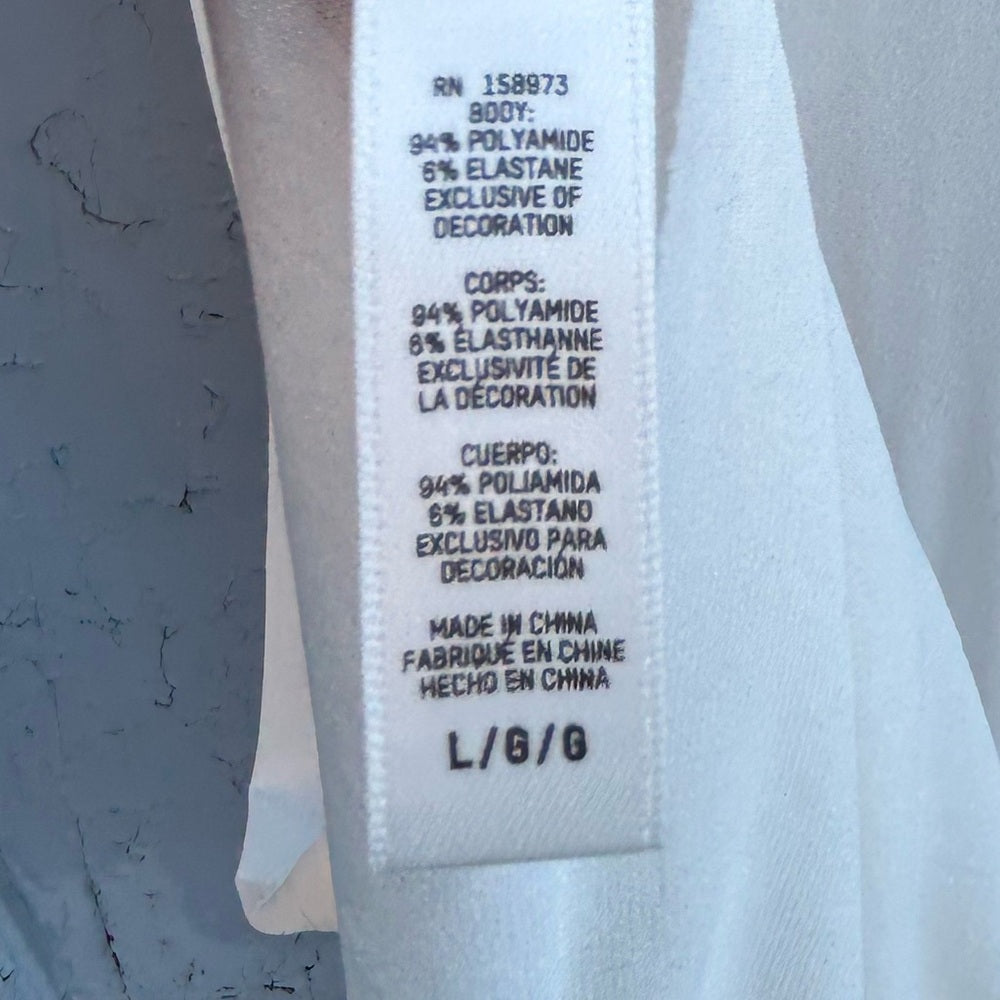 Skims Sheer Cream Maxi Slip, size L