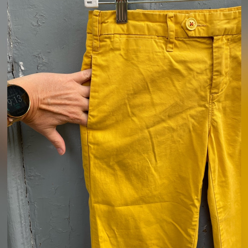 G1 Basic Goods Iconic Chino Paper Twill Mustard cotton pants, size 2