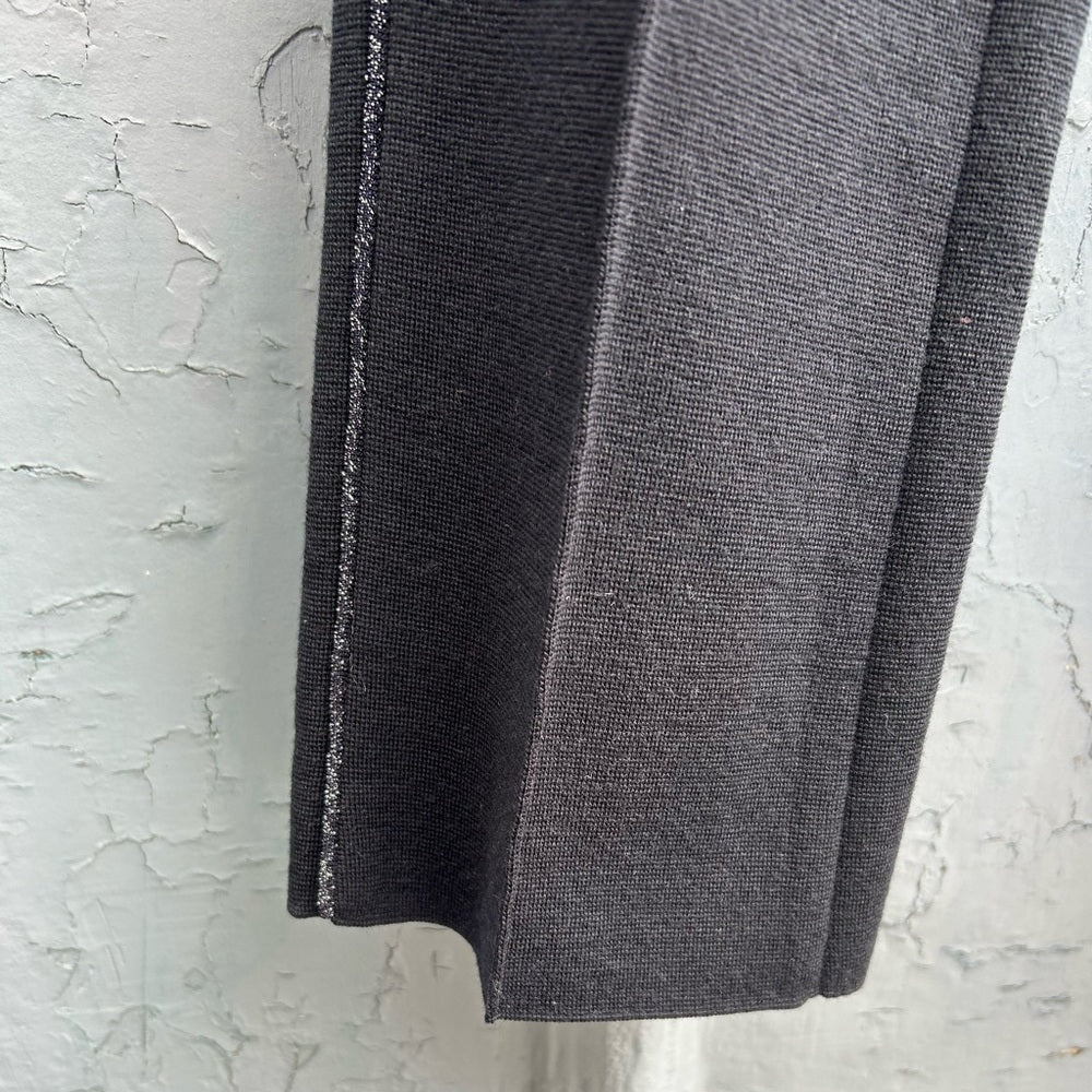 Marc Cain straight knit pants with sparkle ribbing, size N2 (US6)