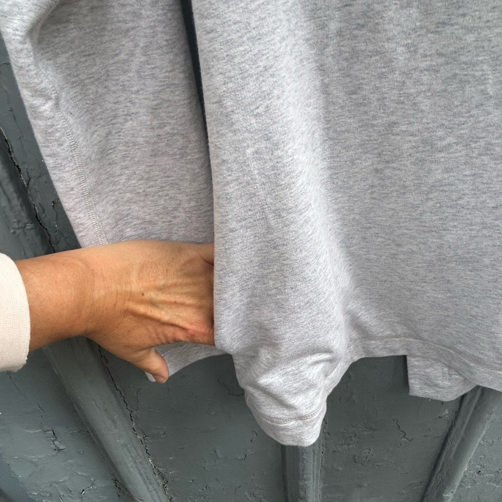 Lululemon light Grey Savasana Wrap Sweater, size 6