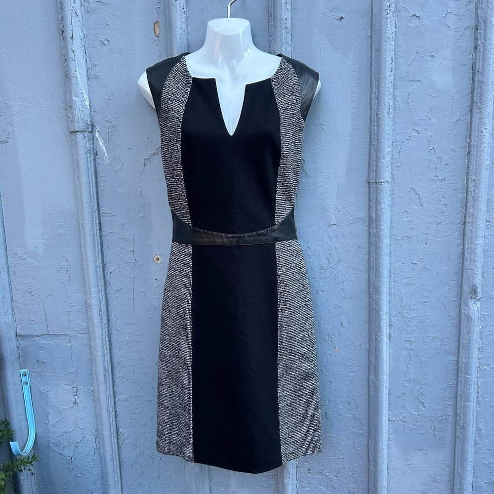 Rebecca Taylor Caitlyn Tweed & Twill Shift Dress , size 8