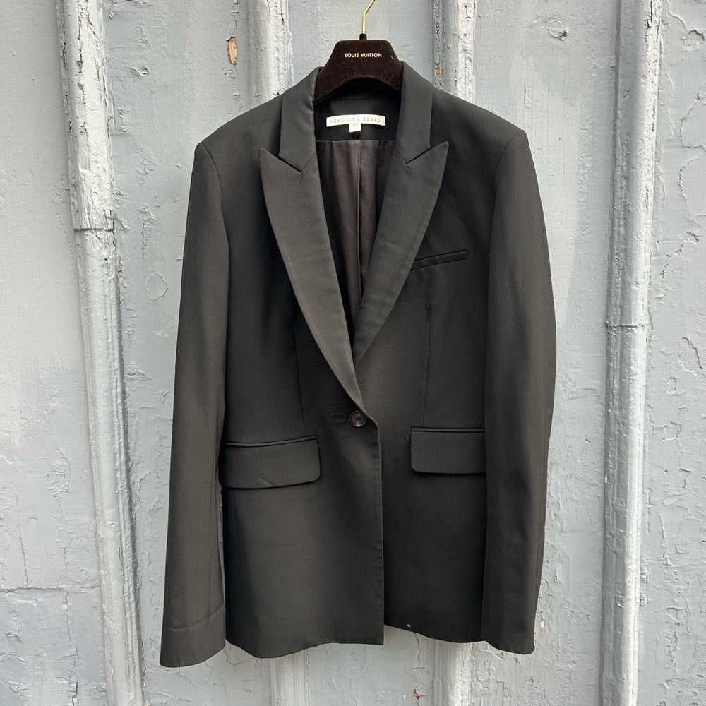 Veronica Beard Black Wool Dickey Blazer, size 6