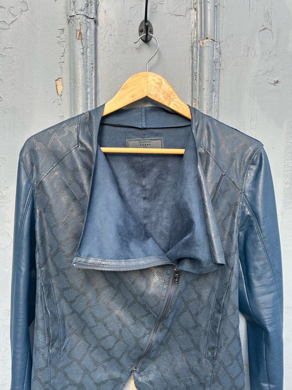 Anthropologie Blank NYC Sharona Vegan Snakeskin Jacket, size M