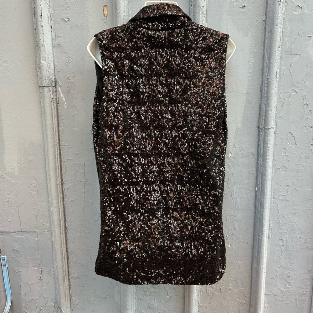 Halston Heritage Sequinned vest, size 6