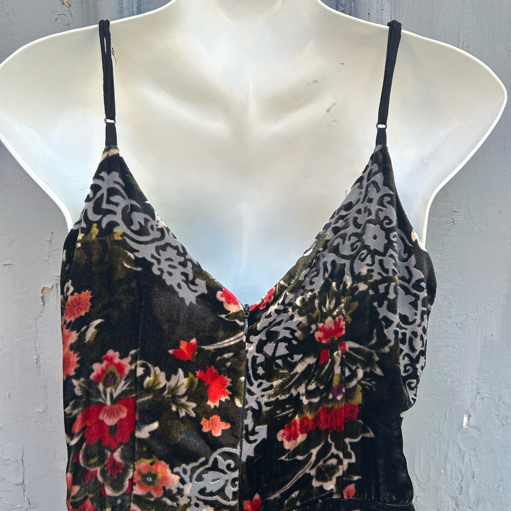 Anthropologie Eri + Ali Floral Burnout Slip Dress, size 4