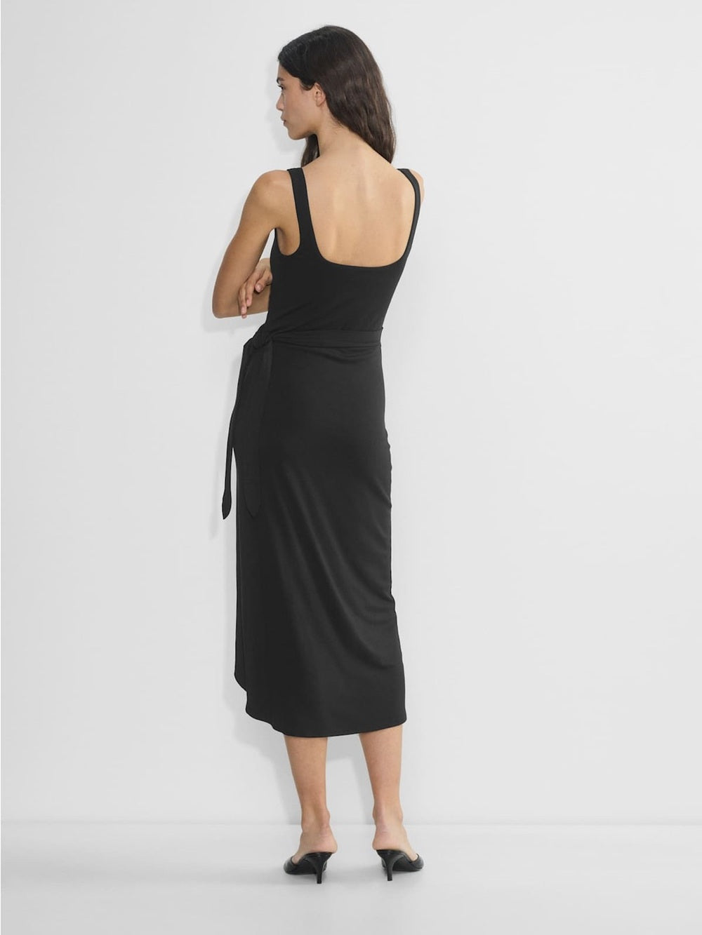 Wilfred Black Saturn Midi Dress, small