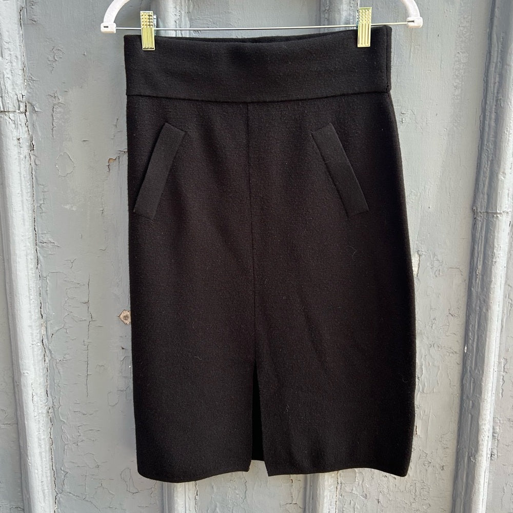 Club Monaco Black Wool Pencil Skirt, small