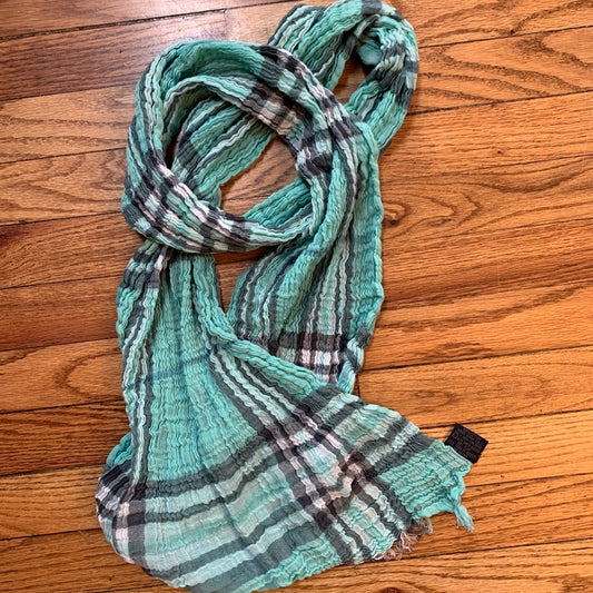 V.Fraas plaid check cotton scarf