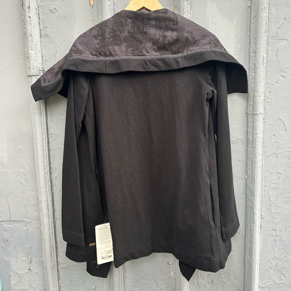 Lululemon Black Savasana Wrap Sweater, BNWT, size 6