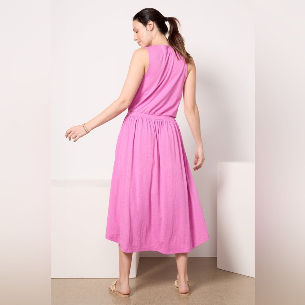 Nation LTD Brianna Sleeveless Pima Cotton Knit Midi Dress, Small