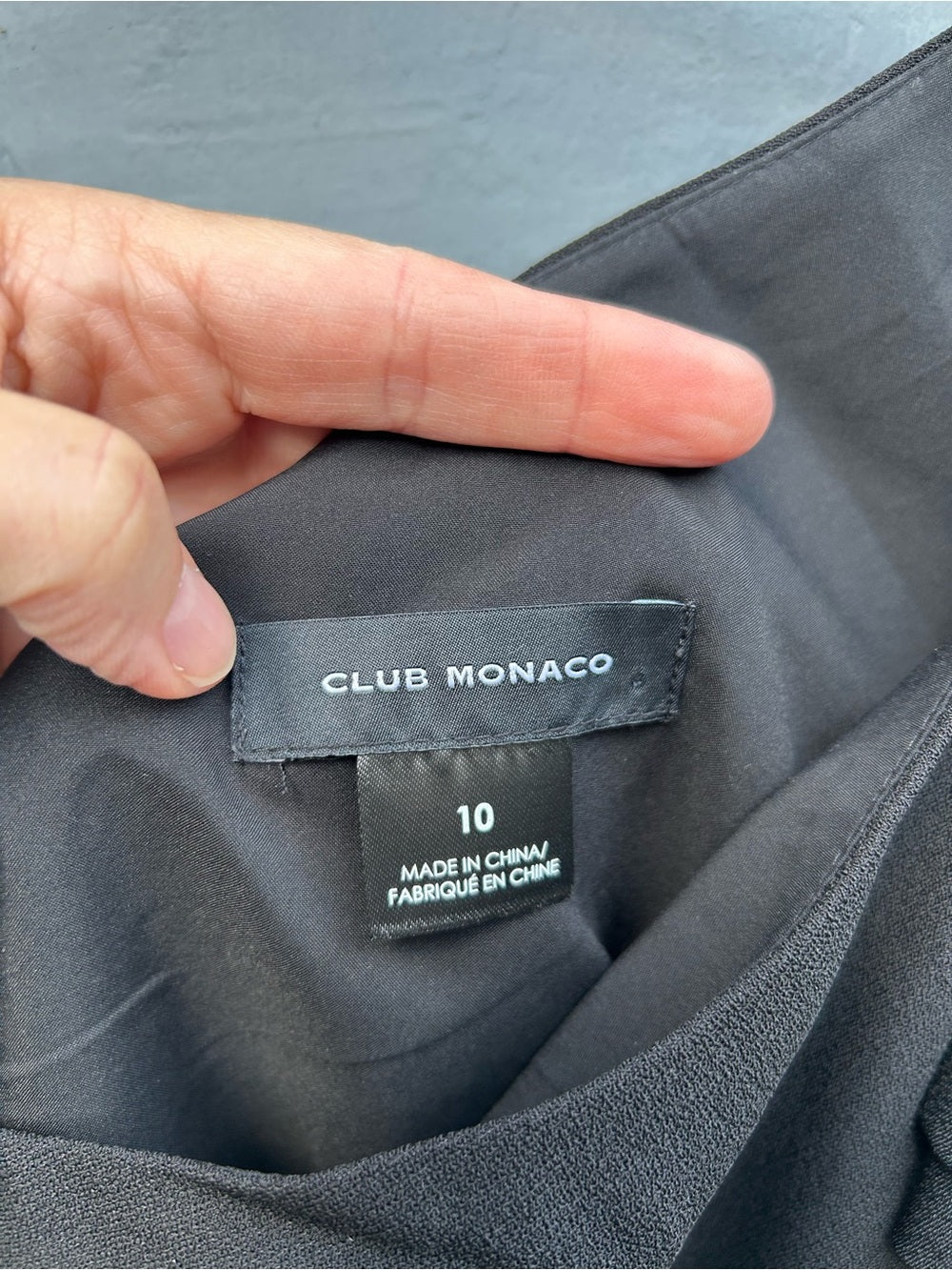 Club Monaco One shoulder black blouse, size 10