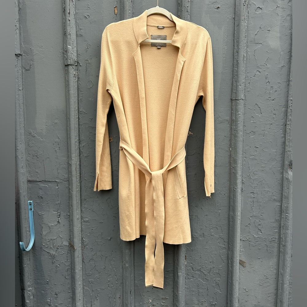 Soia & Kyo Cream Aster Long Wrap Front Cardigan, size M