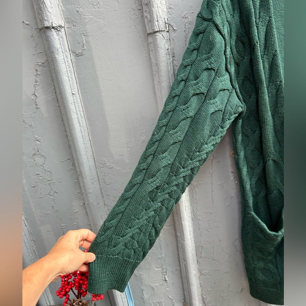 Aritzia Wilfred Forest Green Merino Wool Charlisa Cardigan, Small