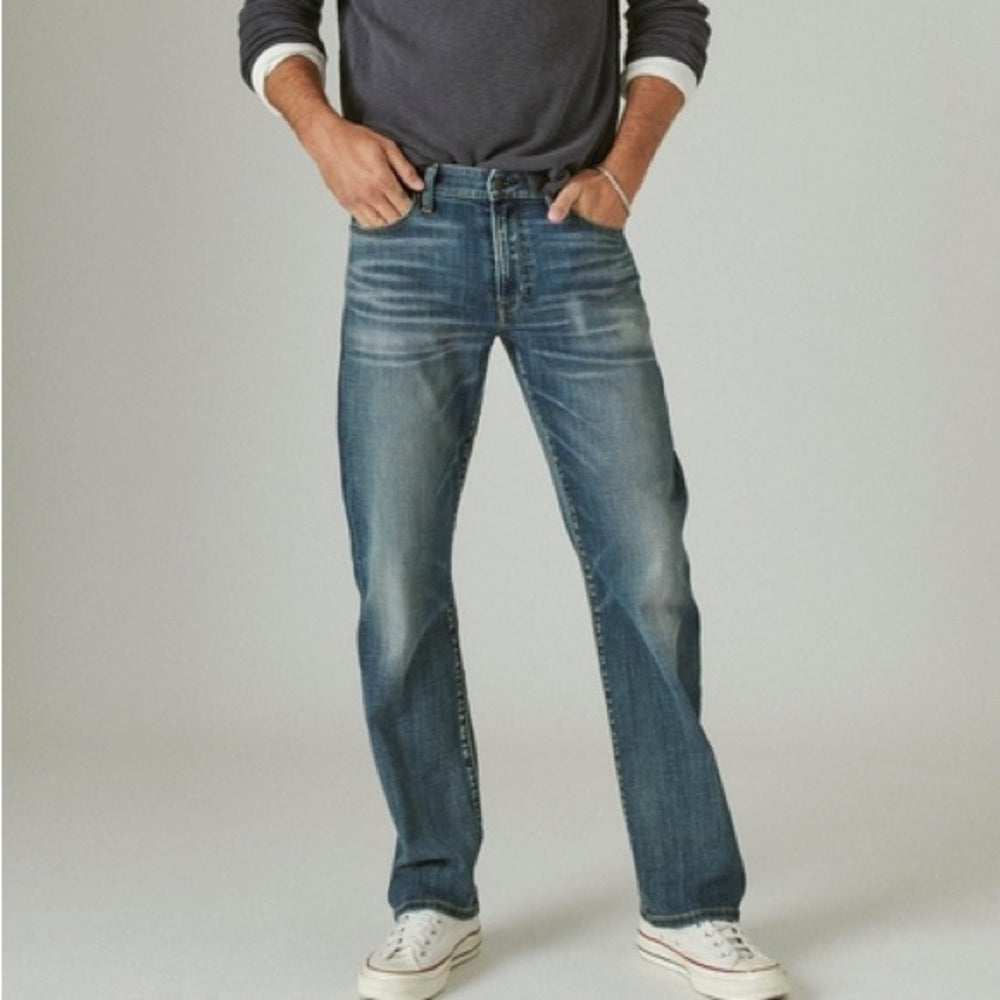 Lucky Brand 10E Straight Leg Denim Jeans, long length, size 36