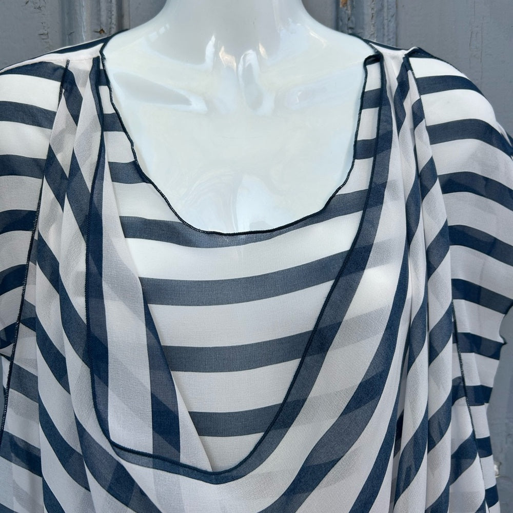 Willowmore striped sheer blouse, Approx M