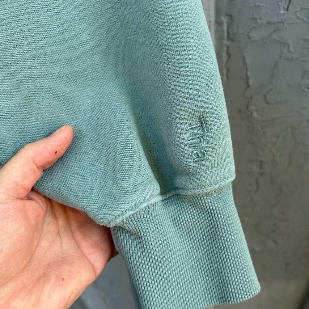 TNA cozy af green sweatshirt, size “1” (Small)