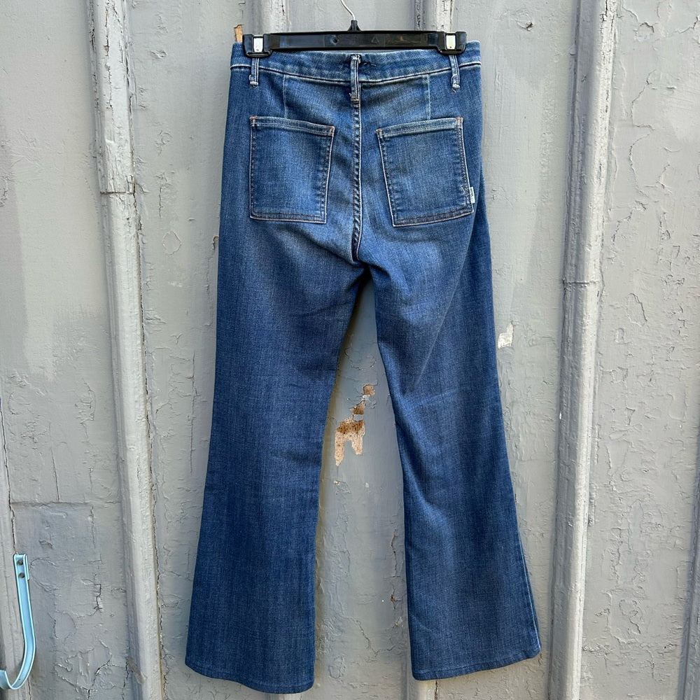 Mother The Drama High-Rise Flare Jeans, size 28