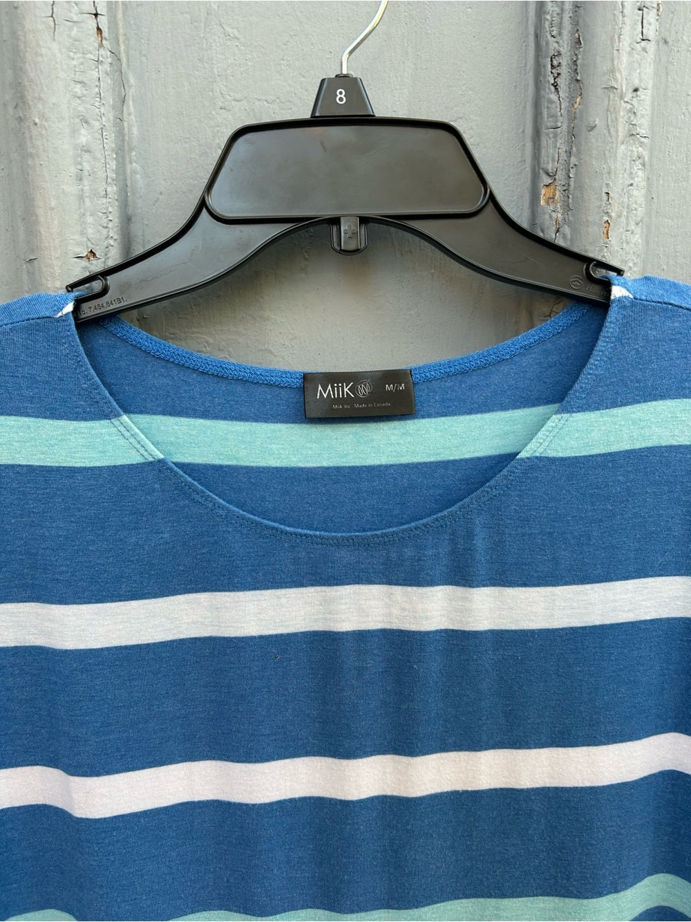 Miik Sia Blue Striped Modal Jersey Tunic, size M
