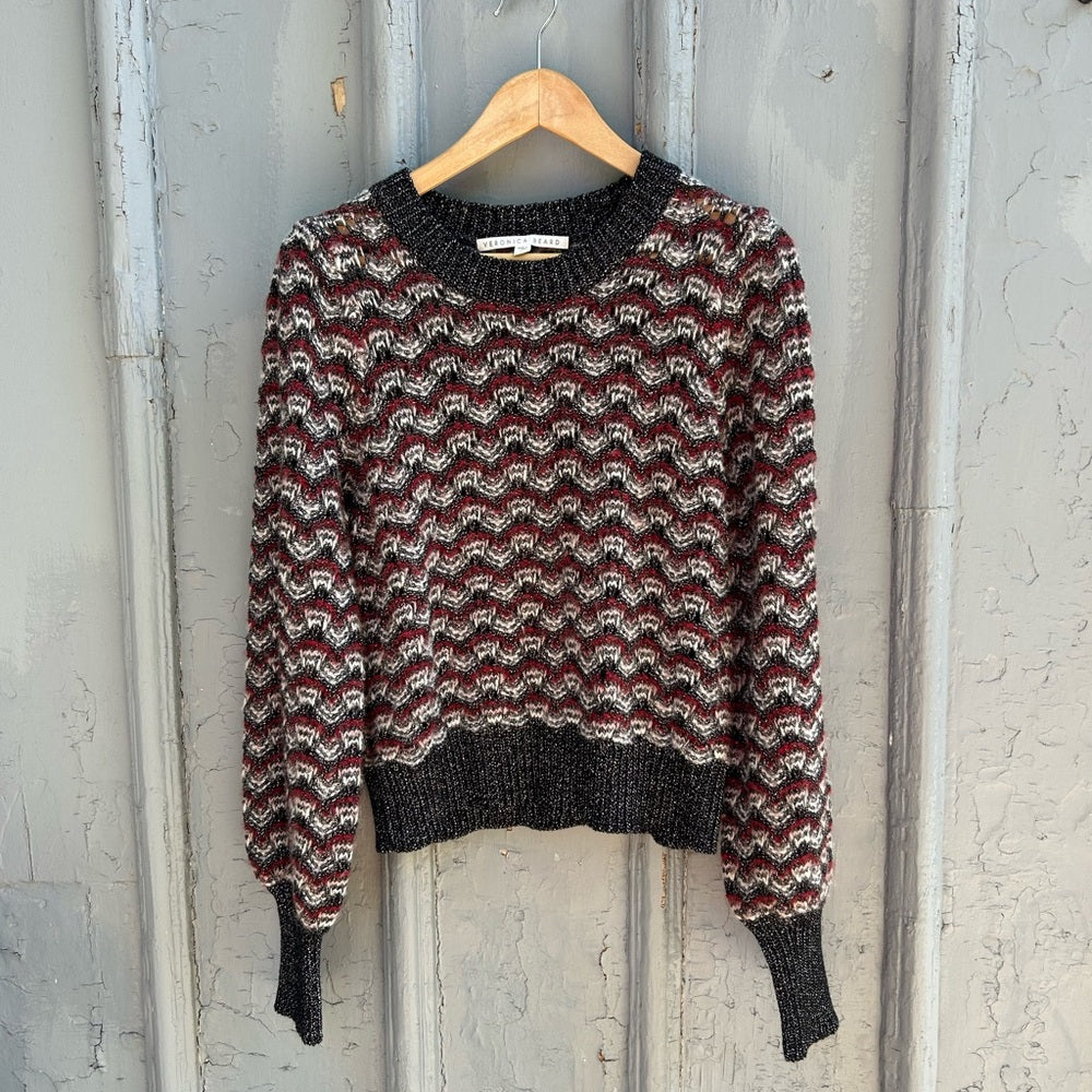Veronica Beard Ruth open knit sweater, size M