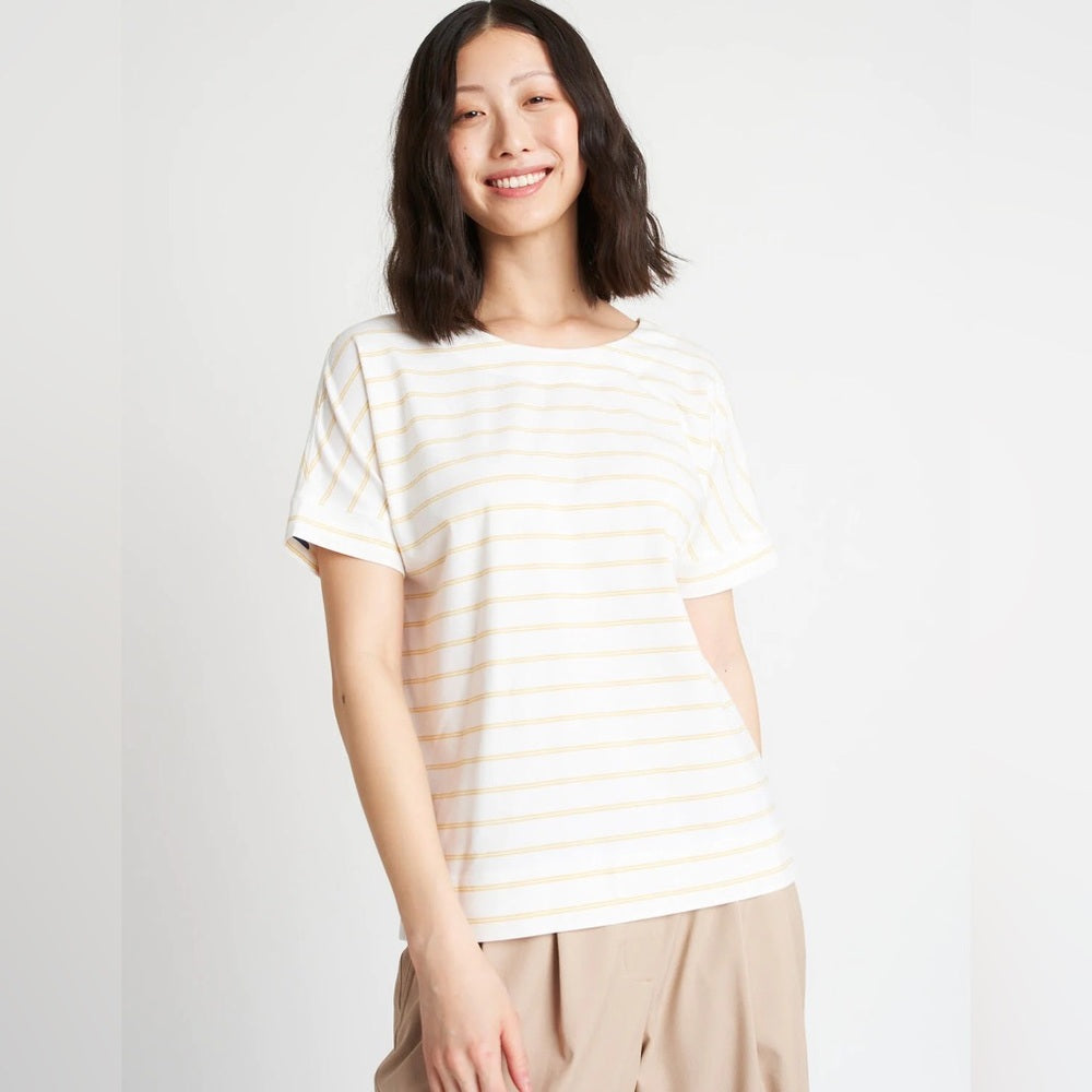 Kit & Ace Back to Front Striped Tee , size L