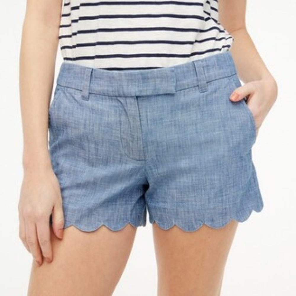 J Crew Chambray Shorts, size 8