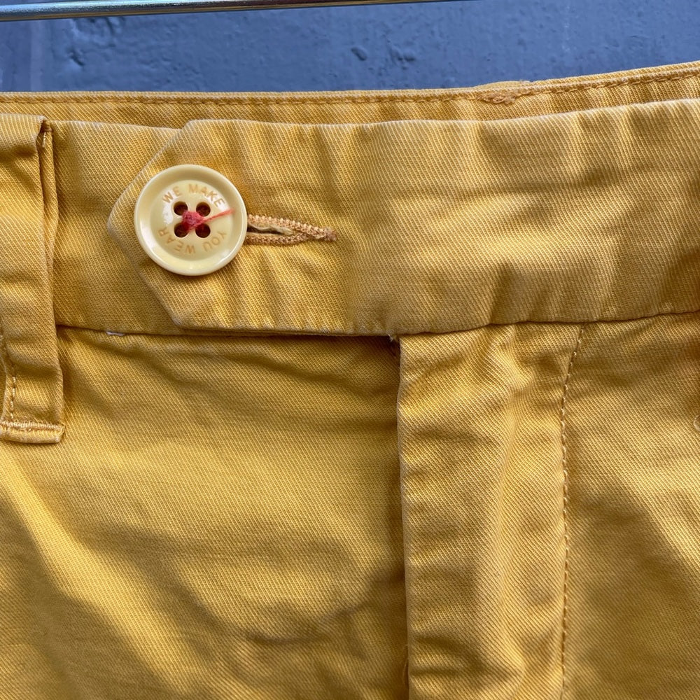 G1 Basic Goods Iconic Chino Paper Twill Mustard cotton pants, size 2