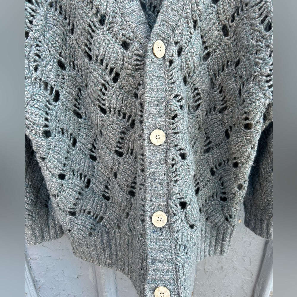 Paper Label Lynn Grey Wool/alpaca Cardigan, size M
