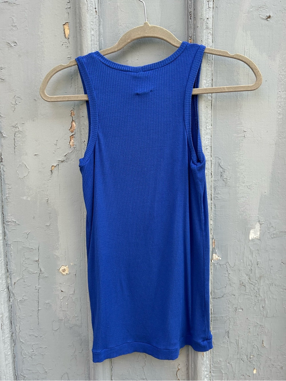 Hoi bo Blue ribbed tank, Small