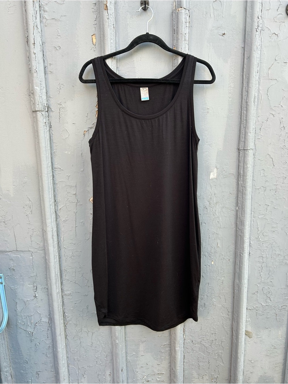 Icebreaker black Yanni merino tank dress, size L