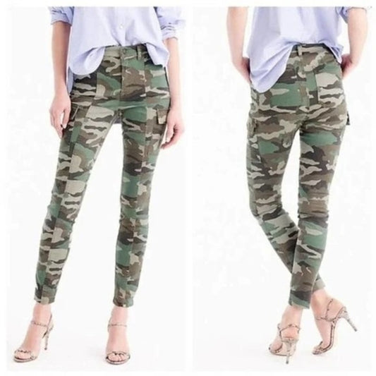 J. Crew 9" Cargo Camouflage Toothpick Pants, size 31